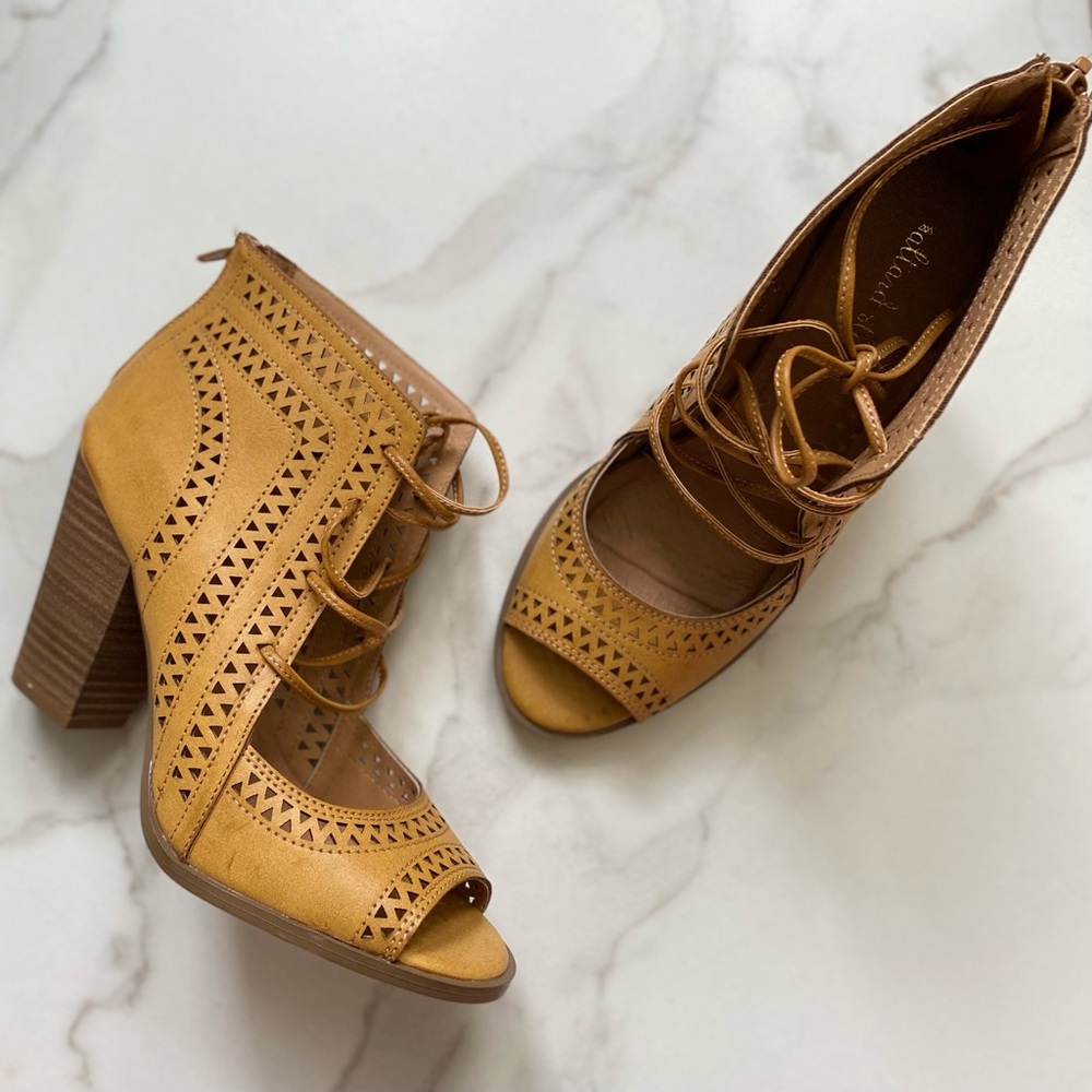 Altar’d State laser cut open toe booties - Picture 2 of 6